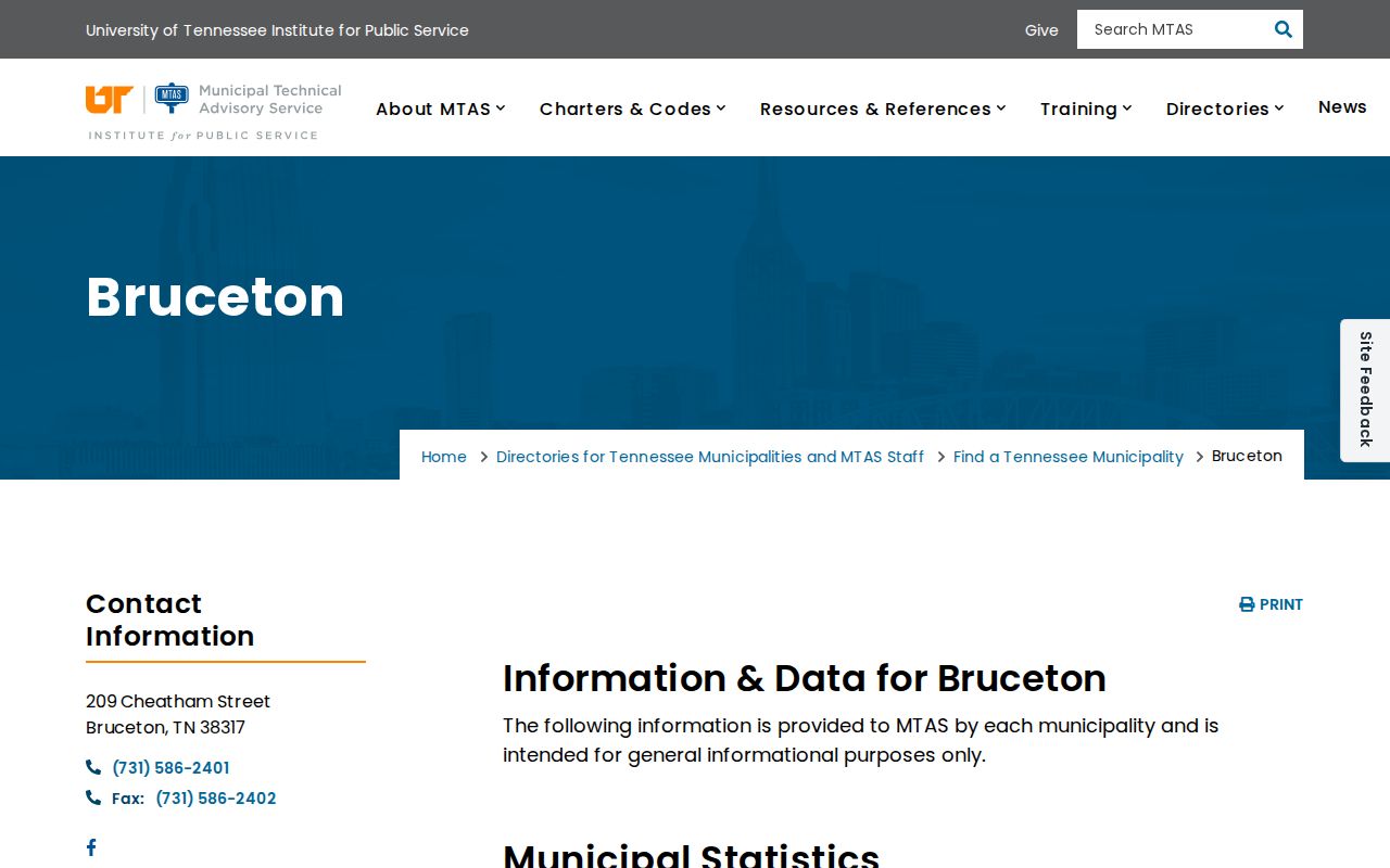 Bruceton criminal records current municipal directory