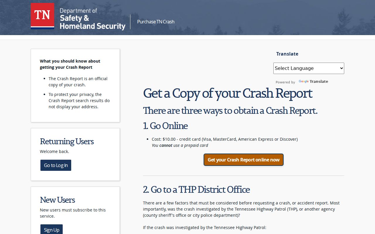 Carroll County crash criminal incident record route through PurchaseTNCrash